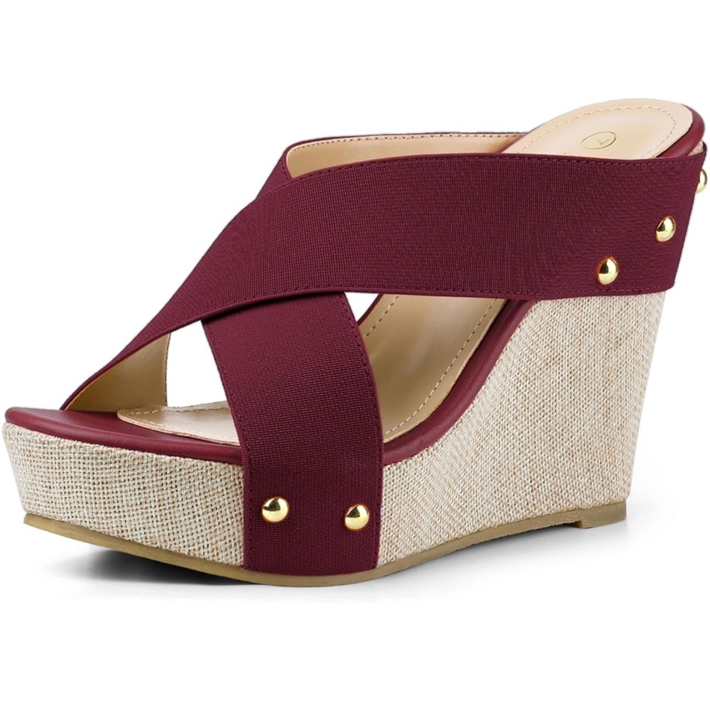 ALLEGRA K OPEN TOE PLATFORM WEDGE - NEW IN BOX - 8.5